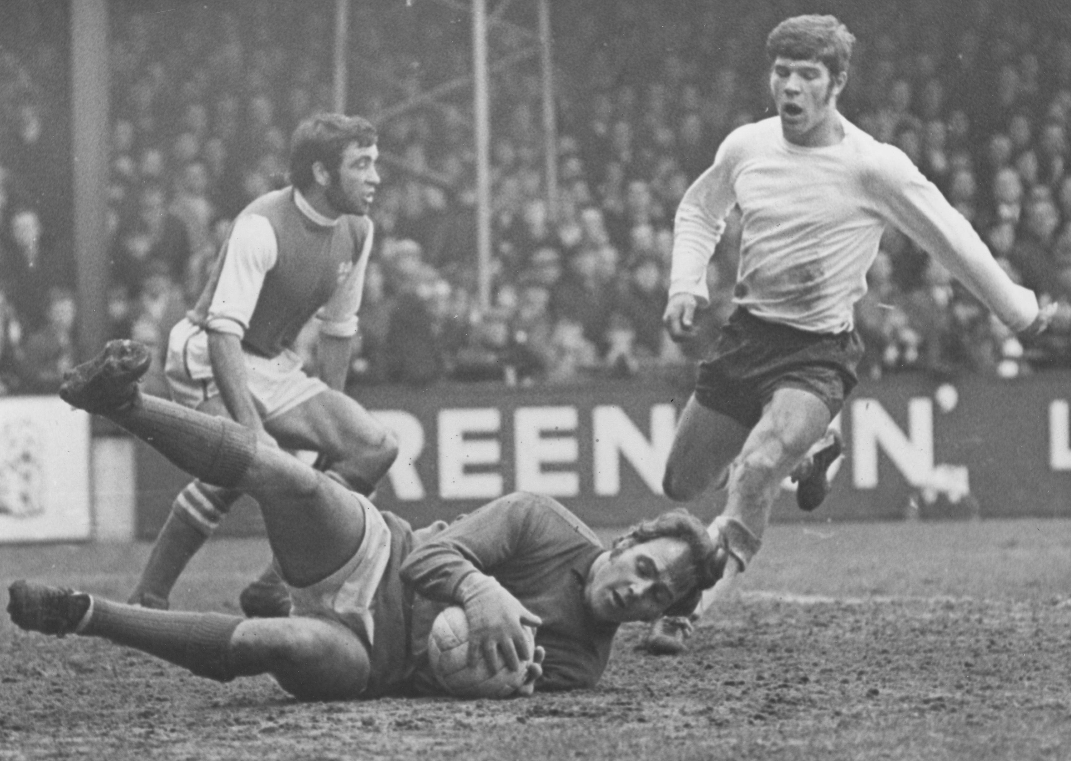 A frustrated Malcolm Macdonald is thwarted 